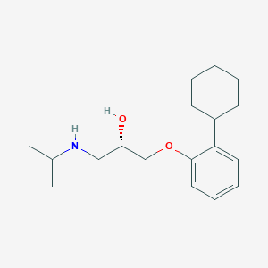 molecular formula C18H29NO2 B12715300 Exaprolol, (S)- CAS No. 101312-74-7