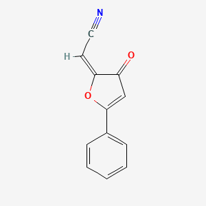 molecular formula C12H7NO2 B12715347 (3-Oxo-5-phenyl-2(3H)-furanylidene)acetonitrile CAS No. 97180-85-3