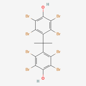 molecular formula C15H8Br8O2 B12715370 Phenol, 4,4'-(1-methylethylidene)bis(2,3,5,6-tetrabromo- CAS No. 47423-36-9