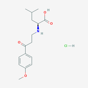 molecular formula C16H24ClNO4 B12715442 N-(3-(4-Methoxyphenyl)-3-oxopropyl)-L-leucine hydrochloride CAS No. 92514-99-3