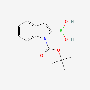 molecular formula C13H16BNO4 B1271545 N-Boc-indole-2-boronic acid CAS No. 213318-44-6