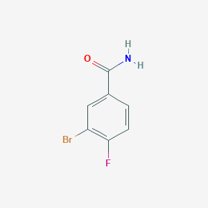 molecular formula C7H5BrFNO B1271551 3-Bromo-4-fluorobenzamide CAS No. 455-85-6