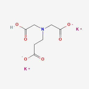 molecular formula C7H9K2NO6 B12715513 beta-Alanine, N,N-bis(carboxymethyl)-, dipotassium salt CAS No. 143239-12-7