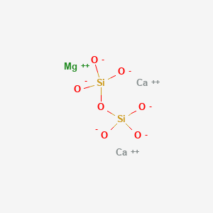 molecular formula Ca2MgO7Si2 B12715518 dicalcium;magnesium;trioxido(trioxidosilyloxy)silane CAS No. 13573-15-4