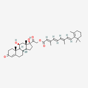 molecular formula C41H56O6 B12715525 Hydrocortisone 21-retinoate CAS No. 61319-34-4