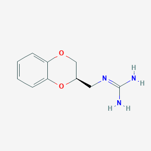 molecular formula C10H13N3O2 B12715528 Guanidine, N-(((2R)-2,3-dihydro-1,4-benzodioxin-2-yl)methyl)- CAS No. 1326703-84-7