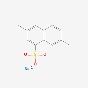 molecular formula C12H11NaO3S B12715531 Sodium 3,7-dimethyl-1-naphthalenesulfonate CAS No. 861802-36-0