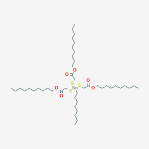 molecular formula C44H86O6S3Sn B12715562 Decyl 4-[[2-(decyloxy)-2-oxoethyl]thio]-4-octyl-7-oxo-8-oxa-3,5-dithia-4-stannaoctadecanoate CAS No. 84030-44-4