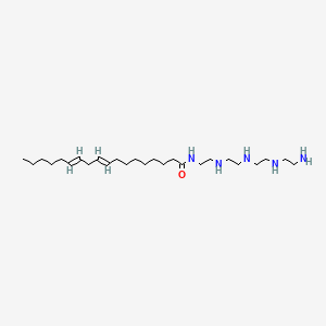 molecular formula C26H53N5O B12715580 N-(2-((2-((2-((2-Aminoethyl)amino)ethyl)amino)ethyl)amino)ethyl)octadeca-9,12-dien-1-amide CAS No. 93942-20-2