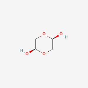 molecular formula C4H8O4 B12715586 1,4-Dioxane-2,5-diol, cis- CAS No. 110822-85-0