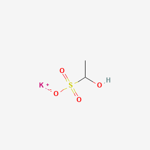 molecular formula C2H5KO4S B12715705 Monopotassium 1-hydroxyethanesulfonate CAS No. 4445-75-4