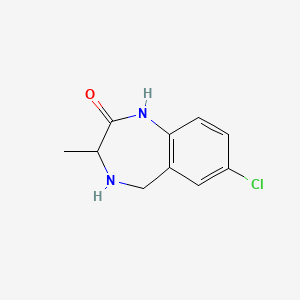 molecular formula C10H11ClN2O B12715942 7-Chloro-3-methyl-1,3,4,5-tetrahydro-1,4-benzodiazepin-2-one CAS No. 162931-17-1