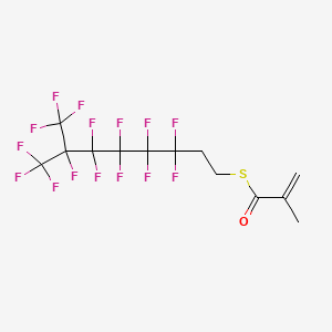 molecular formula C13H9F15OS B12716040 2-Propenethioic acid, 2-methyl-, S-(3,3,4,4,5,5,6,6,7,8,8,8-dodecafluoro-7-(trifluoromethyl)octyl) ester CAS No. 30769-91-6
