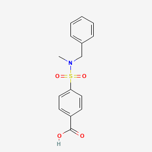 molecular formula C15H15NO4S B1271607 4-[Benzyl(methyl)sulfamoyl]benzoic acid CAS No. 887202-40-6