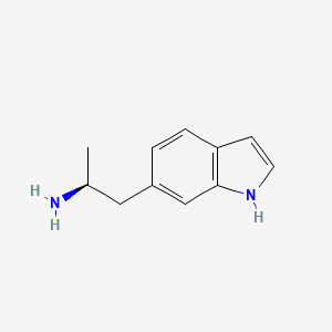 molecular formula C11H14N2 B12716087 6-(2-Aminopropyl)indole, (S)- CAS No. 1089719-75-4
