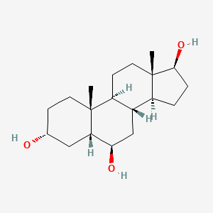 molecular formula C19H32O3 B12716090 3alpha,6beta,17beta-Trihydroxy-5beta-androstane CAS No. 218784-11-3