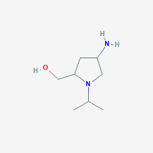 molecular formula C8H18N2O B127161 (4-Amino-1-isopropylpyrrolidin-2-yl)methanol CAS No. 142228-28-2