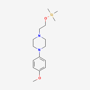 molecular formula C16H28N2O2Si B12716117 Piperazine, 1-(4-methoxyphenyl)-4-(2-((trimethylsilyl)oxy)ethyl)- CAS No. 118161-79-8