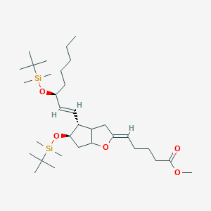 molecular formula C33H62O5Si2 B12716136 Methyl (5Z,13E,15S)-11alpha,15-bis(((tert-butyl)dimethylsilyl)oxy)-6,9alpha-epoxyprosta-5,13-dien-1-oate CAS No. 78824-82-5