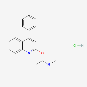 molecular formula C19H21ClN2O B12716162 4-Phenyl-2-((2,2-dimethylamino)ethoxy)quinoline hydrochloride CAS No. 97633-89-1