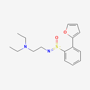 molecular formula C16H21N2O2S- B12716183 N-(2-(Diethylamino)ethyl)-S-2-furanyl-S-phenylsulfoximine CAS No. 71256-90-1