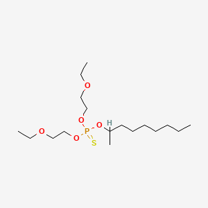 molecular formula C17H37O5PS B12716191 O,O-Bis(2-ethoxyethyl) S-nonylphosphorothioate CAS No. 72197-95-6