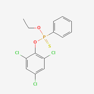 molecular formula C14H12Cl3O2PS B12716245 O-(2,4,6-Trichlorophenyl) O-ethyl phenylphosphonothioate CAS No. 3587-01-7