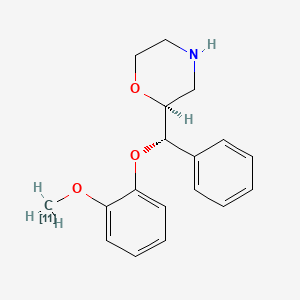 molecular formula C18H21NO3 B12716291 Mener, (S,S)-C-11 CAS No. 634591-18-7