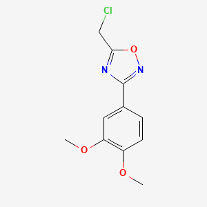 molecular formula C11H11ClN2O3 B1271635 5-(Chloromethyl)-3-(3,4-dimethoxyphenyl)-1,2,4-oxadiazole CAS No. 91066-47-6