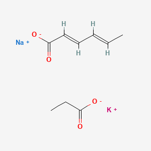 molecular formula C9H12KNaO4 B12716389 Amipan CAS No. 89062-70-4