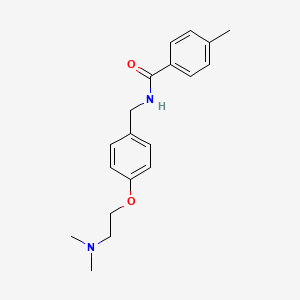 molecular formula C19H24N2O2 B12716424 Benzamide, N-((4-(2-(dimethylamino)ethoxy)phenyl)methyl)-4-methyl- CAS No. 122892-77-7