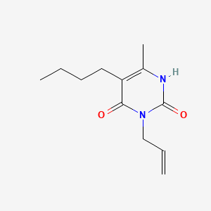 molecular formula C12H18N2O2 B12716466 3-Allyl-5-butyl-6-methyluracil CAS No. 102628-32-0