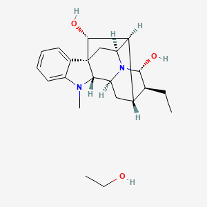 molecular formula C22H32N2O3 B12716478 Ajmaline monoethanolate CAS No. 60991-48-2