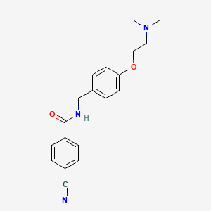 molecular formula C19H21N3O2 B12716480 Benzamide, 4-cyano-N-((4-(2-(dimethylamino)ethoxy)phenyl)methyl)- CAS No. 122892-82-4