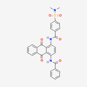 molecular formula C30H23N3O6S B12716496 N-(4-(Benzoylamino)-9,10-dihydro-9,10-dioxo-1-anthryl)-4-((dimethylamino)sulphonyl)benzamide CAS No. 75299-82-0