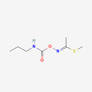 molecular formula C7H14N2O2S B12716508 Methyl N-((propylcarbamoyl)oxy)thioacetimidate CAS No. 25643-45-2