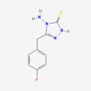 molecular formula C9H9FN4S B1271653 4-amino-5-(4-fluorobenzyl)-4H-1,2,4-triazole-3-thiol CAS No. 151297-84-6