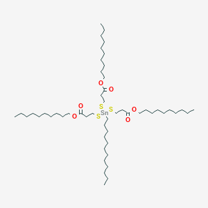 molecular formula C51H100O6S3Sn B12716556 Decyl 5-((3-(decyloxy)-3-oxopropyl)thio)-5-dodecyl-9-oxo-10-oxa-4,6-dithia-5-stannaicosanoate CAS No. 83898-45-7