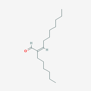 molecular formula C16H30O B12716587 (Z)-2-hexyldec-2-enal CAS No. 61960-01-8