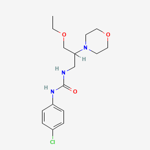 molecular formula C16H24ClN3O3 B12716678 N-(4-Chlorophenyl)-N'-(3-ethoxy-2-(4-morpholinyl)propyl)urea CAS No. 86398-74-5
