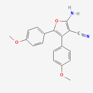 molecular formula C19H16N2O3 B1271670 2-Amino-4,5-bis(4-methoxyphenyl)furan-3-carbonitrile CAS No. 94556-80-6