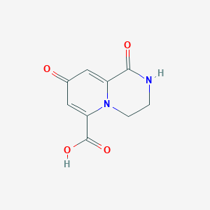 molecular formula C9H8N2O4 B1271674 1,8-Dioxo-1,3,4,8-tetrahydro-2H-pyrido[1,2-a]pyrazine-6-carboxylic acid CAS No. 5368-42-3