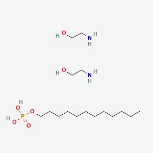 molecular formula C16H41N2O6P B12716811 Lauryl phosphate, diethanolamine salt CAS No. 72928-20-2