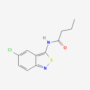 molecular formula C11H11ClN2OS B12716833 N-(5-Chloro-2,1-benzisothiazol-3-yl)butanamide CAS No. 91991-21-8