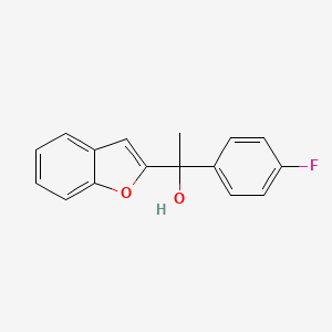 molecular formula C16H13FO2 B12716835 alpha-(4-Fluorophenyl)-alpha-methyl-2-benzofuranmethanol CAS No. 117238-44-5