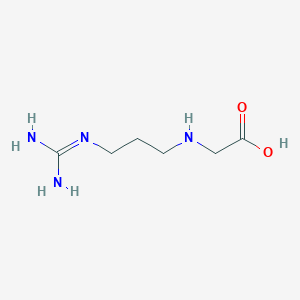 molecular formula C6H14N4O2 B12716846 N-(3-((Aminoiminomethyl)amino)propyl)glycine CAS No. 147489-45-0