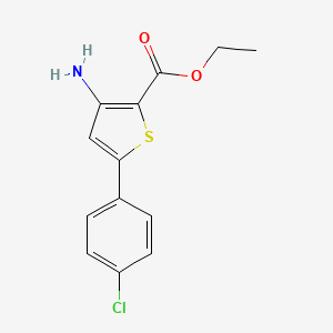 molecular formula C13H12ClNO2S B1271688 Ethyl 3-amino-5-(4-chlorophenyl)thiophene-2-carboxylate CAS No. 91076-94-7