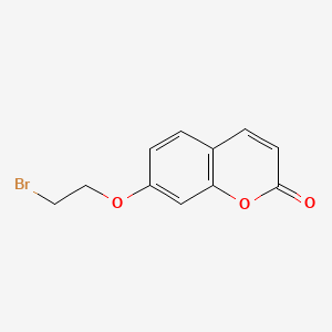 molecular formula C11H9BrO3 B12716903 2H-1-Benzopyran-2-one, 7-(2-bromoethoxy)- CAS No. 155272-55-2