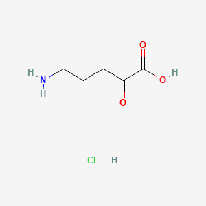 molecular formula C5H10ClNO3 B12717015 5-Amino-2-oxovaleric acid hydrochloride CAS No. 80028-67-7