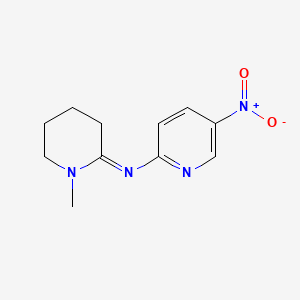 molecular formula C11H14N4O2 B12717025 N-(1-Methyl-2-piperidinylidene)-5-nitro-2-pyridinamine CAS No. 84858-94-6